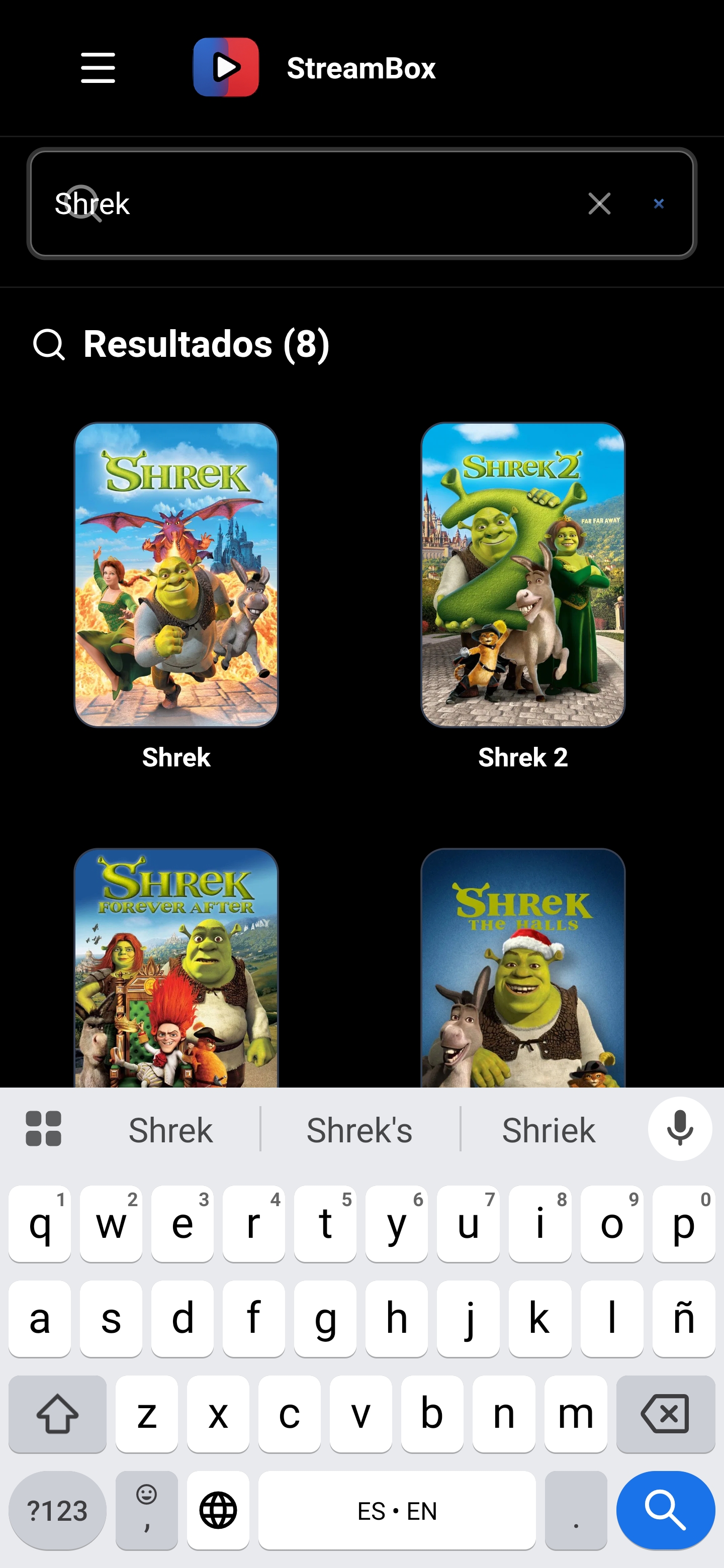 Interfaz Mobile StreamBox - Captura 3