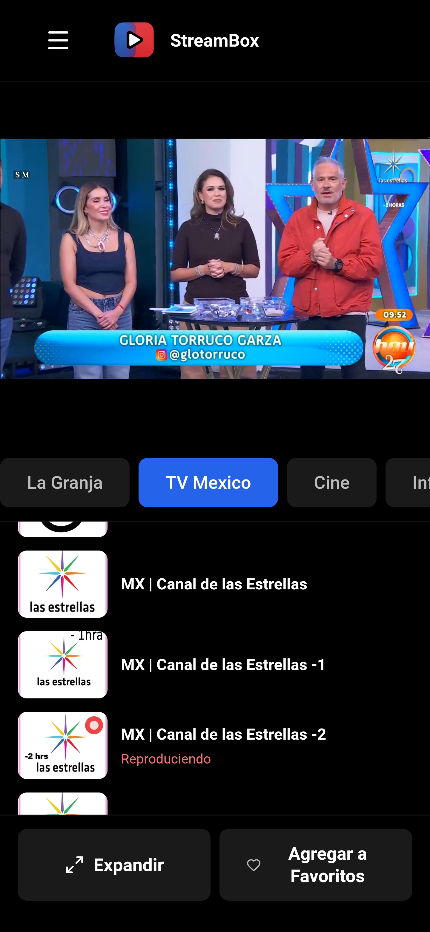Interfaz Mobile StreamBox - Captura 5