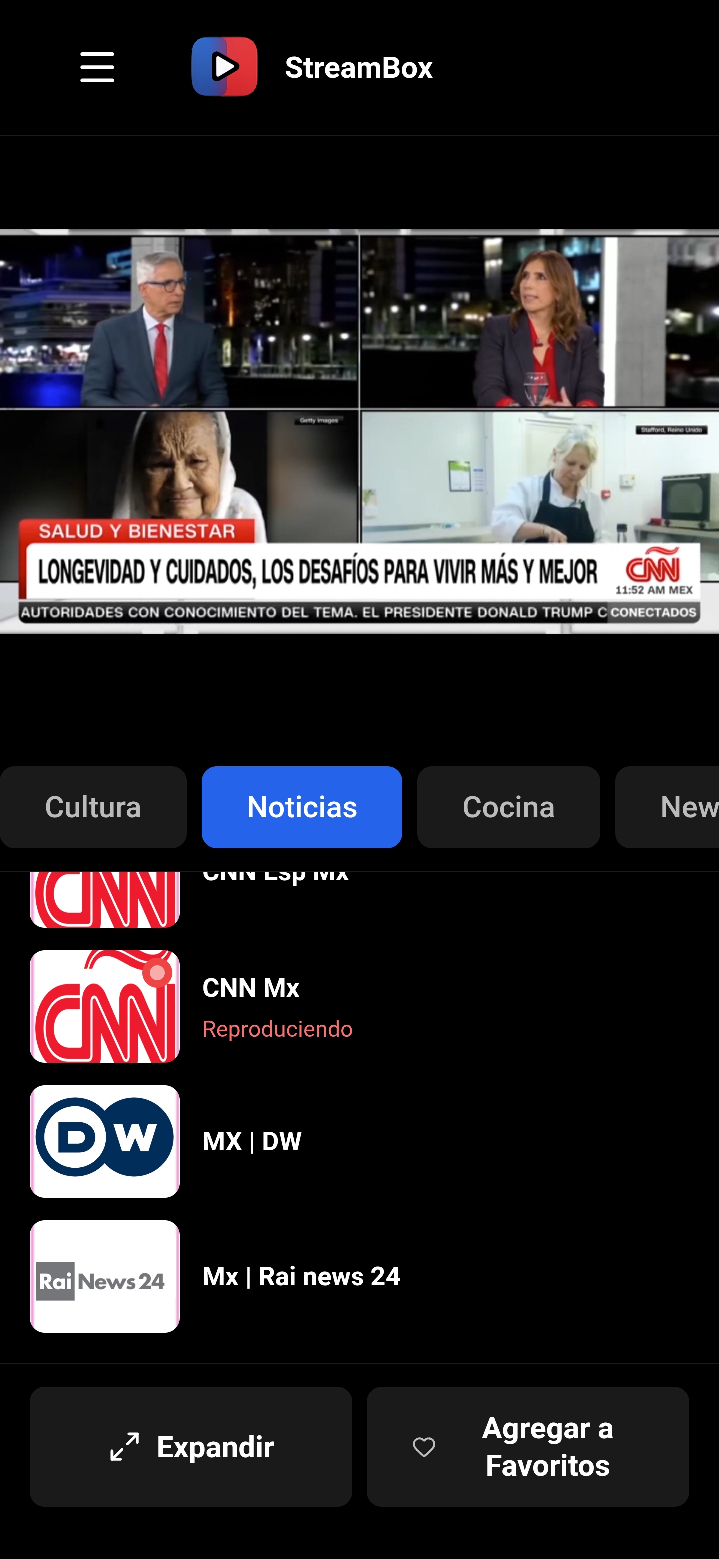 Interfaz Mobile StreamBox - Captura 9
