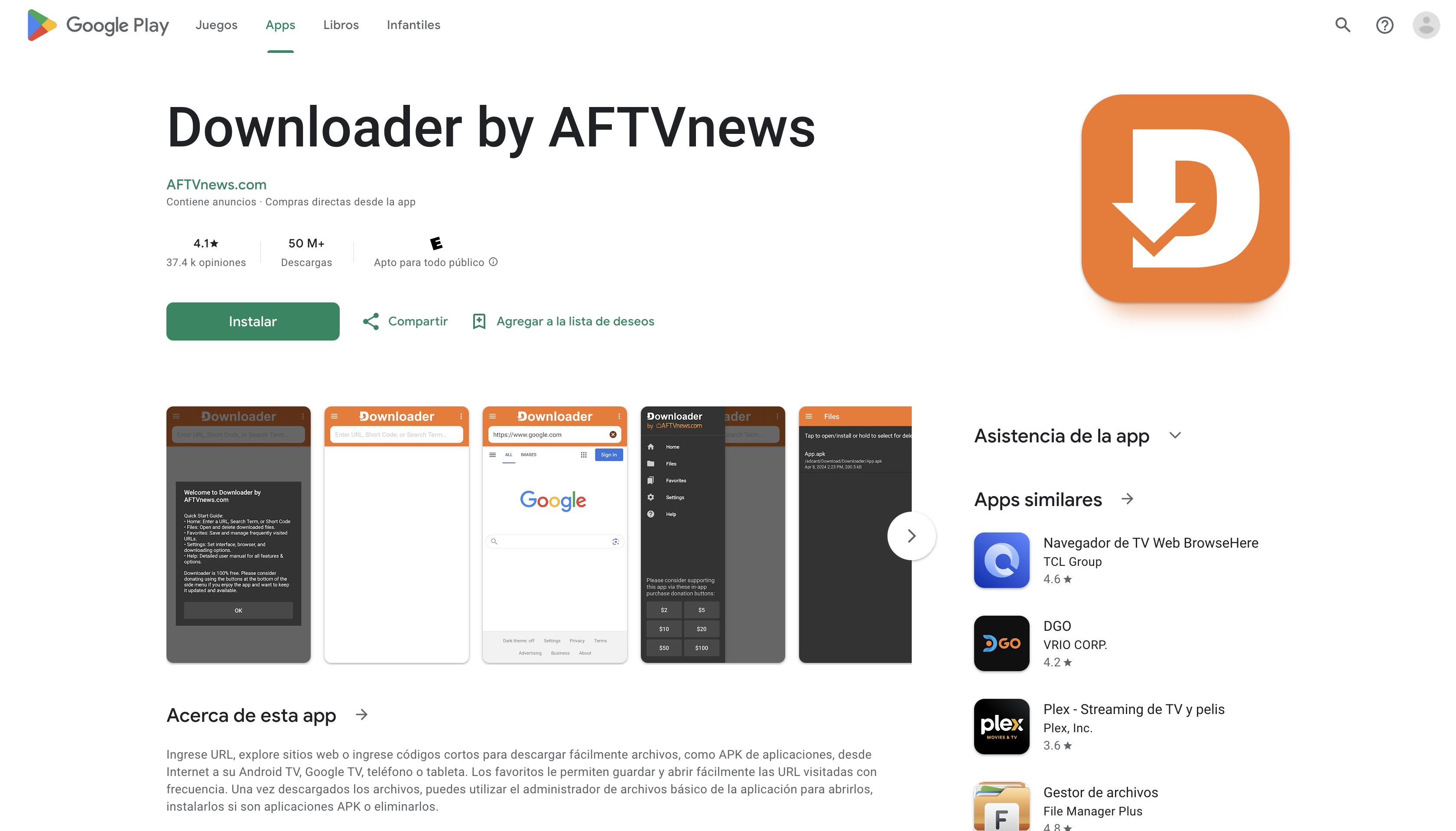 Paso 1: Abre Downloader en tu Android TV / Fire TV